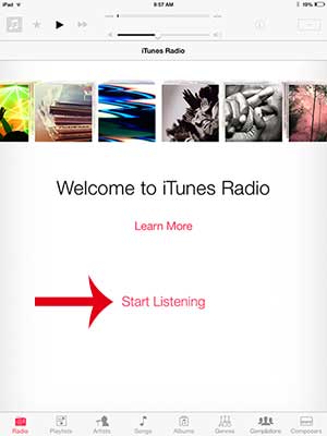 how to listen to itunes radio in ios 7 on the ipad 2