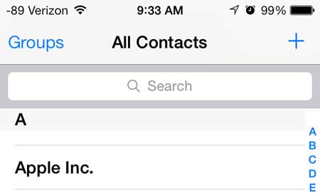 select the contact to which you want to add a picture