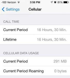 how to reset cell usage statistics in ios 7 on the iphone 5