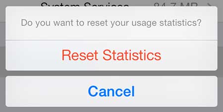 touch the red reset statistics button