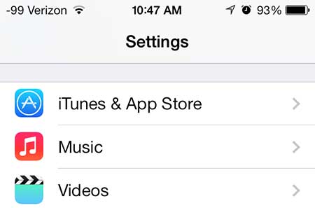 select the itunes and app store option