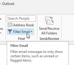 click the filter email button