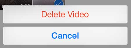 how to delete recorded video on the iphone 5 in ios 7