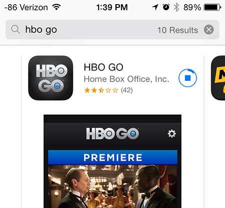 install hbo go on the iphone 5