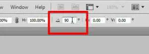how to rotate a single layer by 90 degrees in photoshop cs5