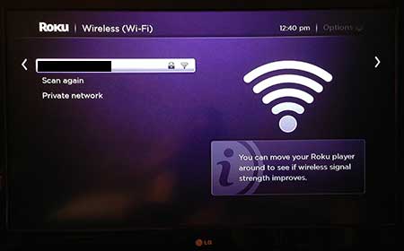 select the wireless network name to which you want to connect