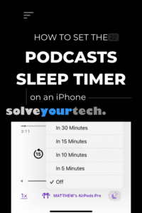 How to Set the Apple Podcast Sleep Timer