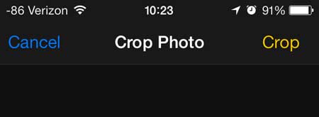 how to crop a picture in ios 7 on the iphone 5