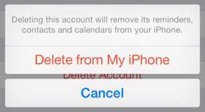 how to remove an email account on the iphone 5 in ios 7