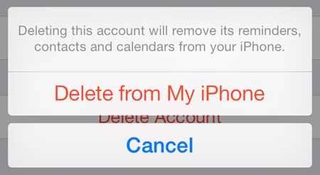 how to remove an email account on the iphone 5 in ios 7