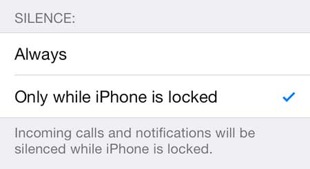 choose when to silence the iphone in do not disturb