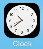 open the clock app