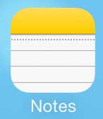 open the notes app
