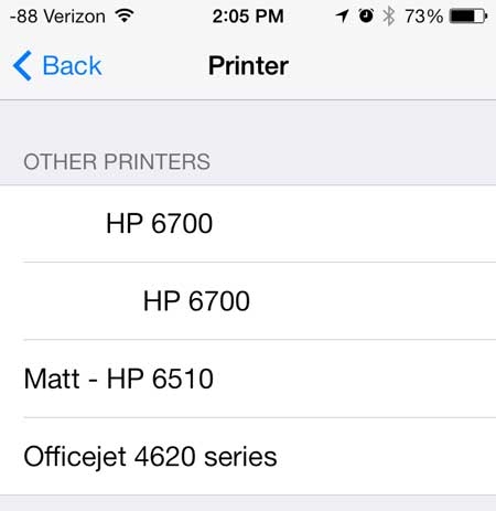 select the printer that you want to use