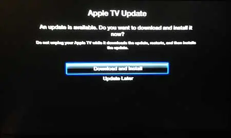 how to update the apple tv
