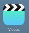 touch the videos icon