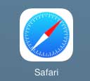 open the safari app