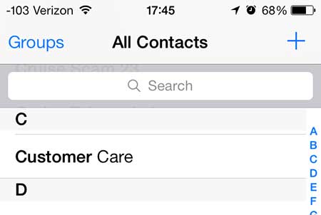 select the contact to change