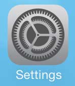 touch the settings icon