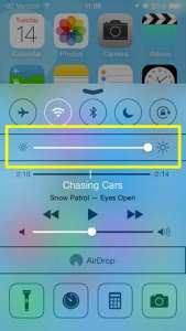 how to increase the screen brightness on the iphone