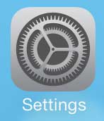 open the iphone settings menu