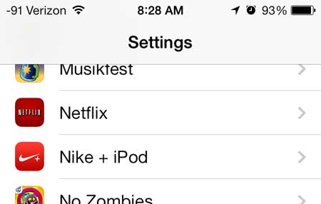 how to restrict netflix to wi-fi in ios 7 on the iphone