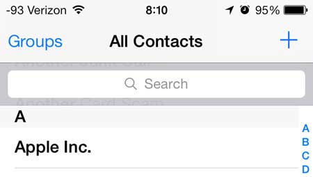select the contact to which you want to add an email address