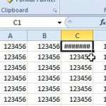 how to display cell values instead of ###### symbols in Excel 2010