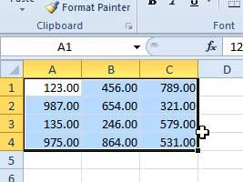 how to show zero decimal places in excel 2010