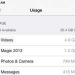 how to check the available storage space on the ipad in ios 7