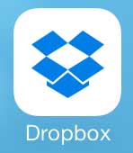 open the dropbox app