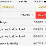 how to delete a note on the iphone 5 in ios 7