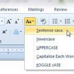 how to convert uppercase to sentence case in word 2010