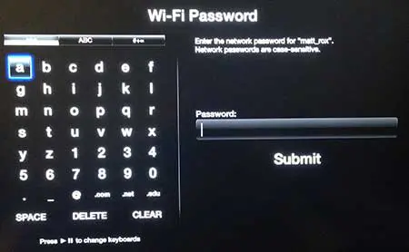 enter the wireless password