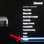 how to restart the Apple TV