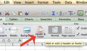 how to insert a header in excel 2011