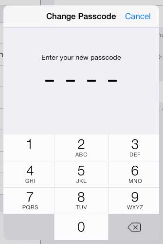 enter the new passcode