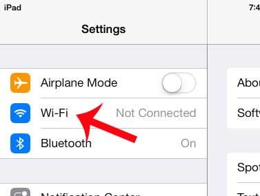 how to connect to a wireless network on the iPad