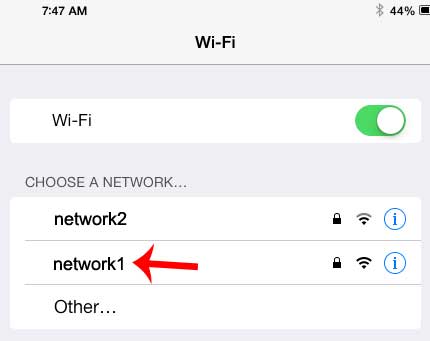 select your network
