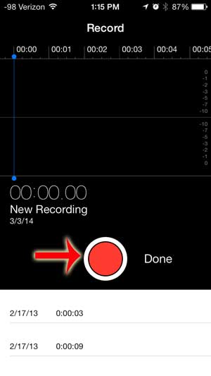 how to record audio on the iphone 5