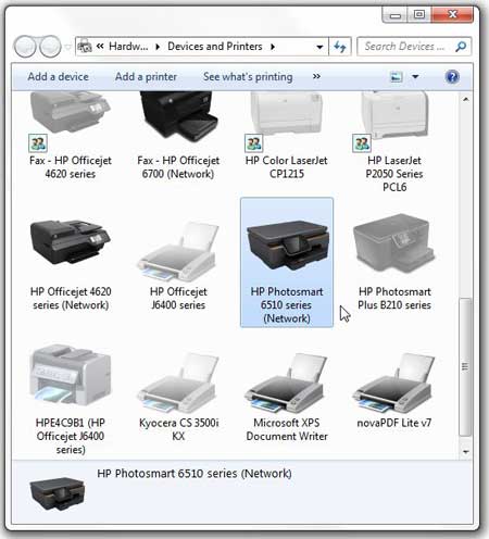 locate the printer that you want to set to default