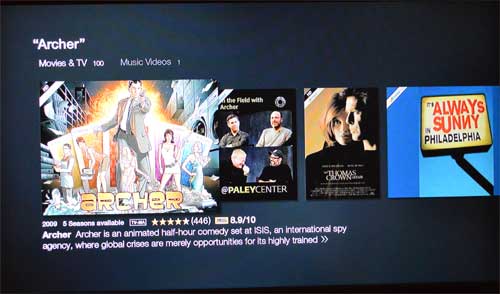 select your movie or tv show from the search results
