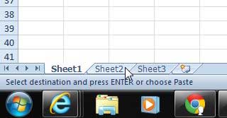 select the worksheet to delete