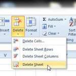 how to delete a worksheet in excel 2010