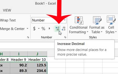 How to Change the Number of Displayed Decimal Places in Excel 2013 - 52