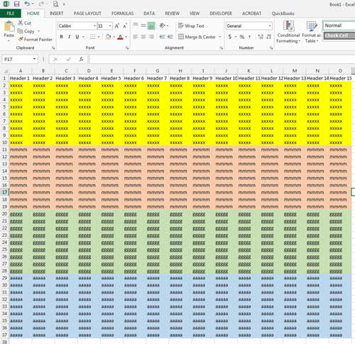 the final, sorted spreadsheet