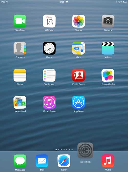 how to move app icons to the dock at the bottom of the ipad screen