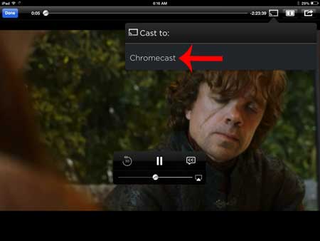 how to watch hbo go on the chromecast with an ipad