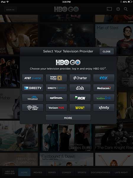 how to watch hbo go on the ipad