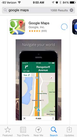 download and install the google maps app